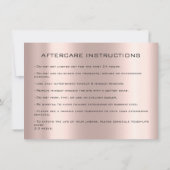 Lashes Aftercare Instruktion braune Augen Einladung (Rückseite)