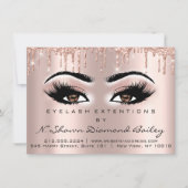 Lashes Aftercare Instruktion braune Augen Einladung (Vorderseite)