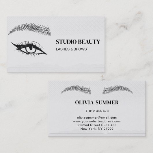 Lashes And Brows  Visitenkarte (Vorne/Hinten)