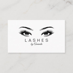 Lashes artist card in schwarz visitenkarte