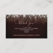 Lashes Artist Elegant Luminy Rose Gold Glitzer Visitenkarte (Rückseite)