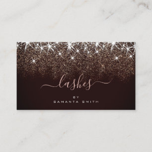 Lashes Artist Elegant Luminy Rose Gold Glitzer Visitenkarte