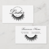 Lashes artist in black color Visitenkarte (Vorne/Hinten)