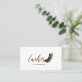 Lashes artistische Visitenkarte in goldener Farbe (Stehend Vorderseite)