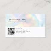 Lashes Beauty Logo Makeup Artist Holographic Visitenkarte (Rückseite)