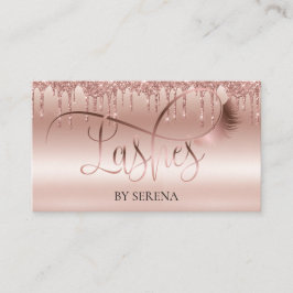 Lashes Beauty Makeup Girl Lash Drilling Gold Visitenkarte