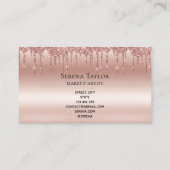 Lashes Beauty Makeup Girl Lash Drilling Gold Visitenkarte (Rückseite)