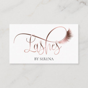 Lashes Beauty Makeup Girl Lash Extension Elegant Visitenkarte