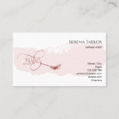 Lashes Beauty Makeup Girl Lash Extension Elegant Visitenkarte (Rückseite)