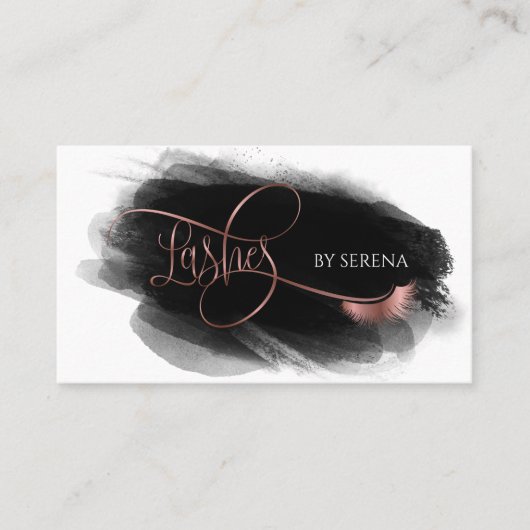 Lashes Beauty Makeup Girl Lash Extension Marble Bu Visitenkarte (Vorderseite)