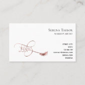 Lashes Beauty Makeup Girl Lash Extension Marble Visitenkarte (Rückseite)