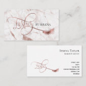 Lashes Beauty Makeup Girl Lash Extension Marble Visitenkarte (Vorne/Hinten)