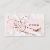 Lashes Beauty Makeup Girl Lash Extension Marble Visitenkarte (Vorderseite)