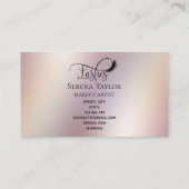 Lashes Beauty Makeup Girl Lash Holographic Foil Visitenkarte (Rückseite)