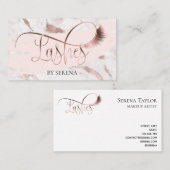 Lashes Beauty Makeup Girl Lash Rose Gold Visitenkarte (Vorne/Hinten)