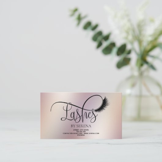 Lashes Beauty Makeup Girl Lash Visitenkarte (Stehend Vorderseite)