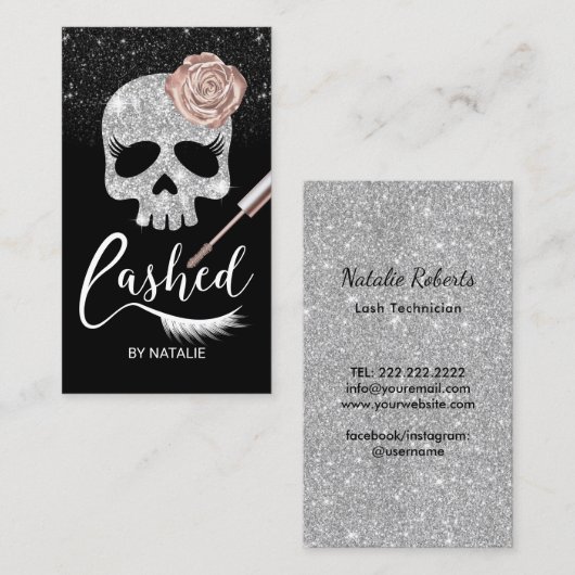 Lashes Beauty Modern Eyelash Extensions Visitenkarte (Vorne/Hinten)