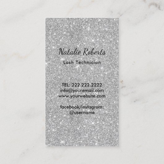 Lashes Beauty Modern Eyelash Extensions Visitenkarte (Rückseite)