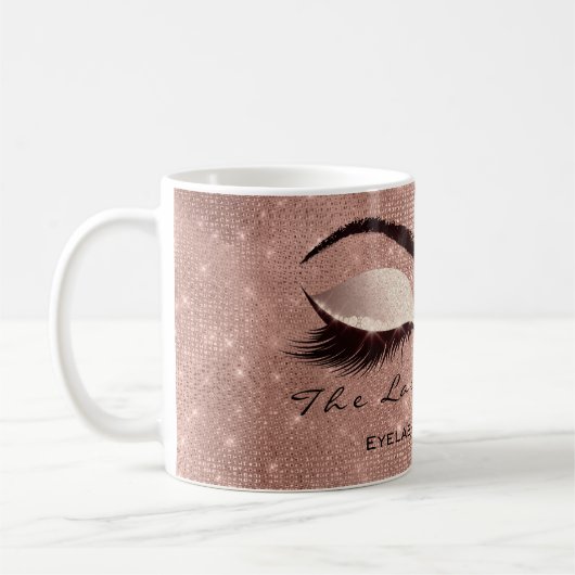 Lashes Beauty Studio Blush Spark Glitzer Kaffeetasse (Links)