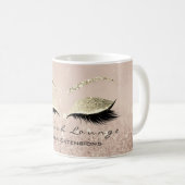 Lashes Beauty Studio Body Gold Glitzer Kaffeetasse (VorderseiteRechts)