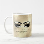 Lashes Beauty Studio Gold Eyes Glitzer Kaffeetasse (Links)