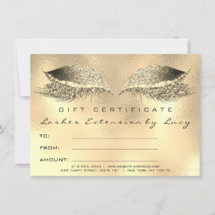 Lashes Beauty Studio Makeup Certificate Geschenk G