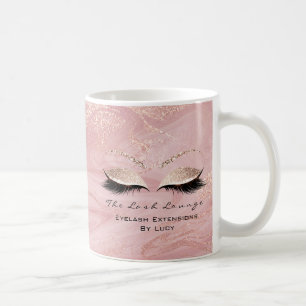 Lashes Beauty Studio Pink Glitzer Marbor Kaffeetasse