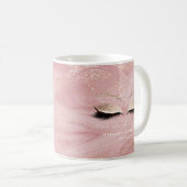Lashes Beauty Studio Pink Glitzer Marbor Kaffeetasse (VorderseiteRechts)