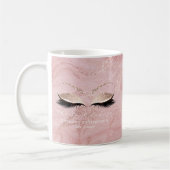 Lashes Beauty Studio Pink Glitzer Marbor Kaffeetasse (Links)