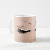 Lashes Beauty Studio Rose Gold Makeup Kaffeetasse (Vorderseite Links)