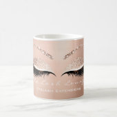 Lashes Beauty Studio Rose Gold Makeup Kaffeetasse (Mittel)