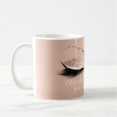 Lashes Beauty Studio Rose Gold Makeup Kaffeetasse (Links)