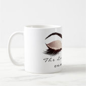 Lashes Beauty Studio White Eyes Glitzer Kaffeetasse (Links)