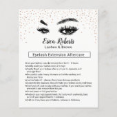 Lashes & braun Eyelash Aftercare Instruktion Flyer (Vorne)