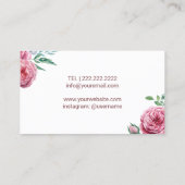 Lashes & braun Makeup Artist Wasserfarben Visitenkarte (Rückseite)