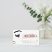 Lashes Brow Makeup Artist Blush Wasserfarbe Loyali Treuekarte (Stehend Vorderseite)