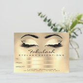 Lashes Browns Gold Makeup Artist Certificate Gift (Stehend Vorderseite)