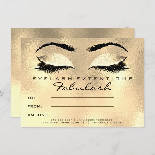 Lashes Browns Waxing Makeup Certificate - WELLNESS (Vorne/Hinten)