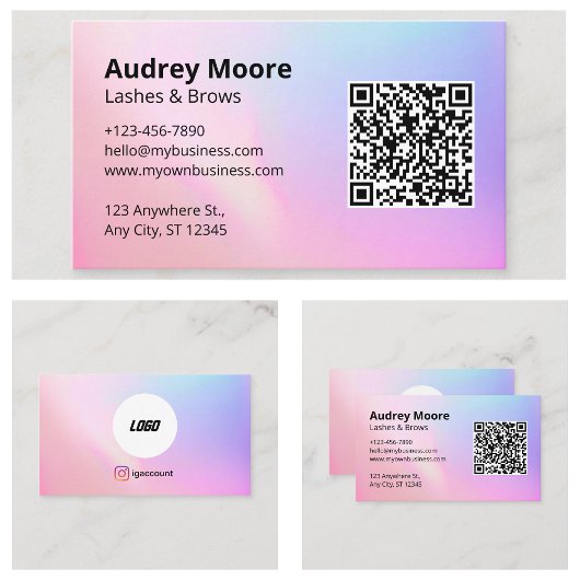 Lashes Brows Beruflich Lash Tech Visitenkarte