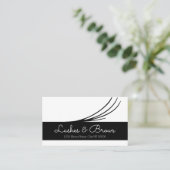 Lashes & Brows Business Card Visitenkarte (Stehend Vorderseite)