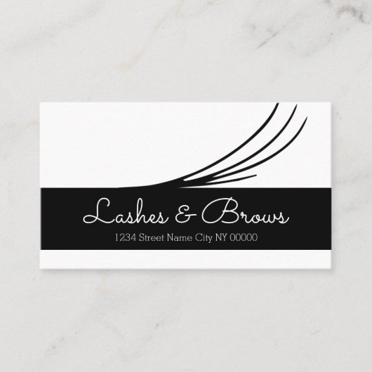 Lashes & Brows Business Card Visitenkarte (Vorderseite)