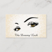 *~* Lashes Brows Extensions Gold Glitzer QR Visitenkarte (Vorderseite)