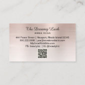 *~* Lashes Brows Extensions QR Metal PEACH BRONZE Visitenkarte (Rückseite)