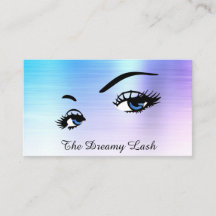 *~* Lashes Brows Extensions QR Ombre Blue Glitzer
