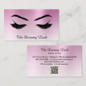 *~* Lashes Brows Extensions QR ROSE Visitenkarte (Vorne/Hinten)