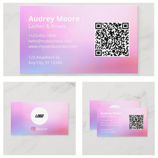 Lashes Brows Lash Tech Visitenkarte