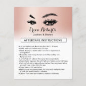 Lashes & Brows Makeup Artist Aftercare Instruktion Flyer (Vorne)