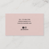 Lashes Brows Makeup Artist Blue Eyes Blush Salon Visitenkarte (Rückseite)