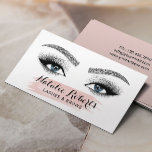 Lashes Brows Makeup Artist Blue Eyes Blush Salon Visitenkarte<br><div class="desc">Lashes Brows Makeup Artist Blue Eyes Blush Salon Business Cards.</div>