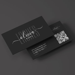 Lashes Brows Makeup Artist Elegantes Schwarzes Skr Visitenkarte
